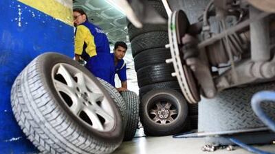 Jabal Alnoor Electronic Wheel Balance shop is outside of the exclusion zone, on Salam Street, so will not have to move but its manager agrees that, for the companies affected, moving will have a negative impact on their trade.