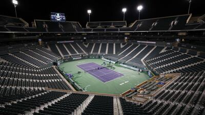 Centre court at the Indian Wells Tennis Garden where the best players in the world usually play during the BNP Paribas Open. This year's event was cancelled on the eve of the tournament due to fears over safety related to the coronavirus outbreak. AFP