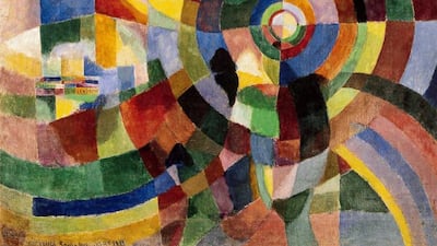 Sonia Delaunay's Prismes electriques 1914, part of the first British retrospective of her work. Courtesy CNAP