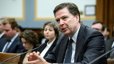 FBI director James Comey testifies before the House Judiciary Committee on Capitol Hill in Washington, DC. Nicholas Kamm / AFP