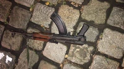The gun used by the ISIS terrorist Kujtim Fejzulai during the Vienna attack in November last year that killed four people. Reuters