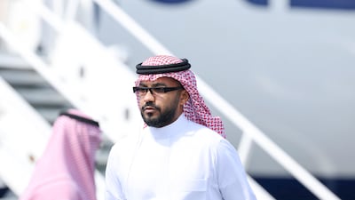 Khalid Alghannam of Al Ettifaq and the Saudi Arabia men's team at Austin-Bergstrom International Airport. AFP