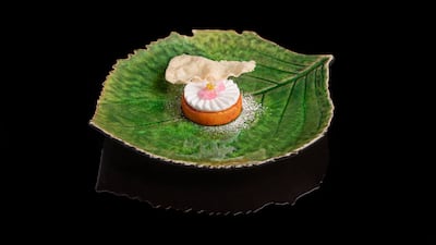 Award-winning Dubai restaurant Tresind Studio serves a dish inspired by South India's Onam Sadya feast as part of its Rising India menu. Photo: Tresind Studio