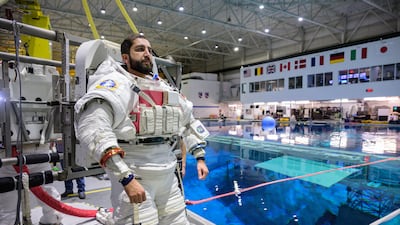 Mohammed Al Mulla prepares to go underwater