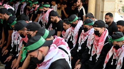 Palestinians pray before the funeral of Hamas official Khaled Ahmad Al Ahmad, who was killed early on 07 May in an Israeli strike that targeted his vehicle in the southern port city of Sidon, Lebanon, 07 May 2025. Lebanon has warned the Palestinian Hamas group not to conduct operations that compromise the country’s security or sovereignty, Beirut’s Supreme Defense Council said on 02 May 2025. EPA / WAEL HAMZEH
