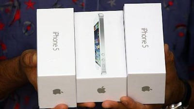 The iPhone 5 is now available in the UAE, but "nano" sims are not.