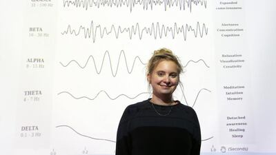Dr Franziska Apprich has turned from her business and communications background to study ASMR and its place in a world where humans are bombarded with information. Pawan Singh / The National
