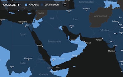 Countries in the Middle East have given approval to Starlink to operate its low-Earth-orbit internet service.