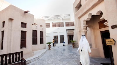 A man enter the museum Ahmedia School, on the back the Ahmedia Heritage Guest House in Deira. Jaime Puebla / The National Newspaper