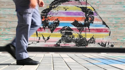 Street art seen in La Mer, Dubai. Chris Whiteoak / The National