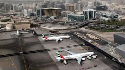 Dubai Airport was forced to shut both runways yesterday after thick fog rolled in.