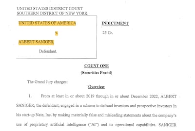 If found guilty, Albert Saniger could face a maximum sentence of 20 years in prison. (Pacer)