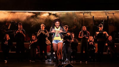 Celia Rose Gooding during a performance of 'Jagged Little Pill.' The musical leads the Tony Awards nominations with 15 nods in a pandemic-shortened season. AP