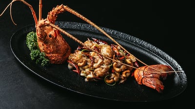 Kung Pao lobster with Beijing onion and cashews