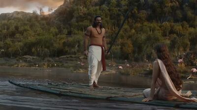 Adipurush was shot simultaneously in Hindi and Telugu and stars Prabhas as Raghava, Kriti Sanon as his wife, Janaki, and Saif Ali Khan as Lankesh