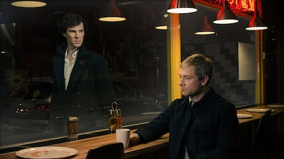 A handout Picture shows: Sherlock Holmes (Benedict Cumberbatch) and John Watson (Martin Freeman). Courtesy: Hartswood Films/BBC