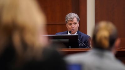 Social media forensic expert Ron Schnell testifies in the trial. AFP