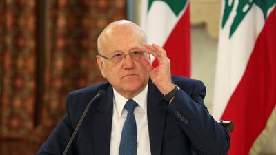 Lebanese Prime Minister Najib Mikati said he would wait for the results of probes being conducted into central bank governor Riad Salameh by judicial authorities in Switzerland and elsewhere. Photo: Reuters