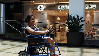 Shobhika Kalra, co-founder of Wings of Angelz, at the Mall of Emirates in Dubai . Satish Kumar / The National