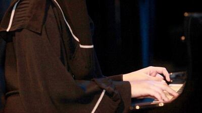 Emirati pianist Sarah Al Kaabi, 15, will perform at the National Symphony Orchestra's season opener gala. Courtesy UAE National Symphony Orchestra
