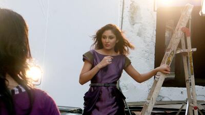 Miss India 2009 Pooja Chopra on the set of the documentary The World Before Her. Courtesy Nisha Pahuja