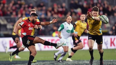 Richie Mo'unga of the Canterbury Crusaders scored 15 points to help his side reach the Super Rugby final. Getty Images