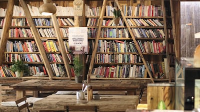 There's plenty of reading material to flick through during your meal