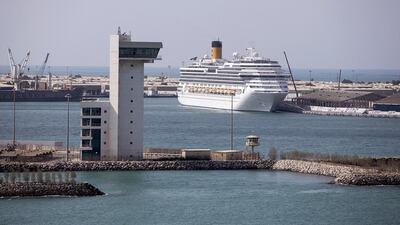 A cruise ship docked at Zayed Port in 2014. Silvia Razgova / The National
