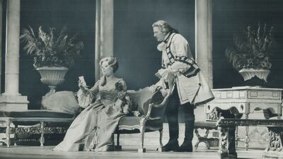Onstage at the London's Royal Theatre, alongside Alex Barry Sinclair. Getty Images