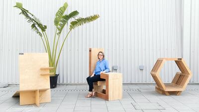 Rebecca Teece, founder of Duba-based start-up Love X Design. Reem Mohammed/The National