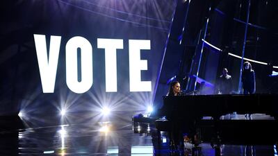 Demi Lovato performs 'Commander in Chief' at the Billboard Music Awards. AP