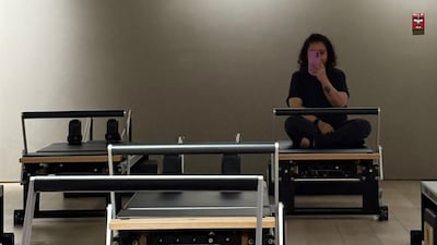 The writer, who has shed 30kg since 2023, at a Pilates class in Layan Life Wellness Centre, Phuket. Aarti Jhurani / The National