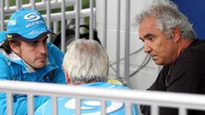 Despite the departures of Renault team principal Flavio Briatore, right, and chief engineer Pat Symonds, their fate on the F1 grid is not secure.