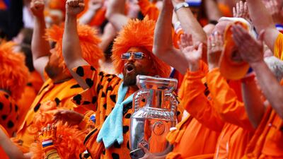 Netherlands fans react in the stands. Reuters