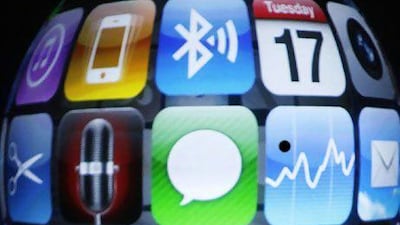 iPhone OS apps on display. It takes both perseverance and luck to succeed in the market. Tony Avelar / Bloomberg News