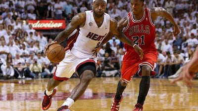 LeBron James also had eight assists to his name against the Chicago Bulls. Mike Ehrmann / Getty Images / AFP
