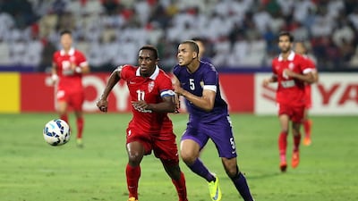 At present, Ahmed Khalil, left, is Al Ahli's only recognised senior striker. Pawan Singh / The National