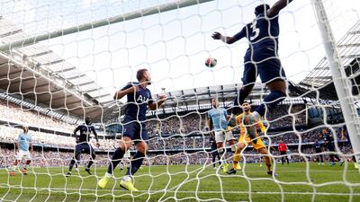 Soccer Football - Premier League - Manchester City v Tottenham Hotspur - Etihad Stadium, Manchester, Britain -Tottenham Hotspur's Danny Rose clears the ball off the line Action Images via Reuters