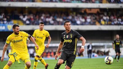 Cristiano Ronaldo in action against Chievo. AFP