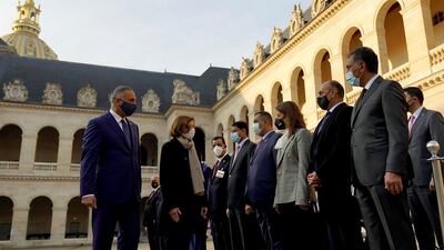 Iraqi Prime Minister Mustafa al-Kadhimi arrival for talks in Paris, France. Courtesy Media Office of the Prime Minister