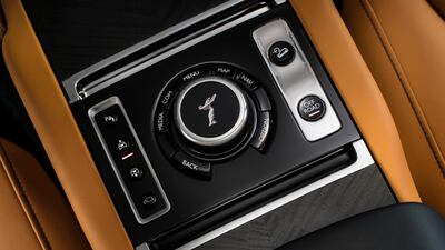 Functions can be controlled via the touchscreen, or the Spirit of Ecstasy-adorned knob, pictured. Rolls-Royce