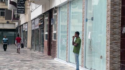 Some shops are closing as rising rents have some shop keepers moving out, such as the this closed shop which was once Yasmin Sweets located on Al Falah Street in the Madinat Zayed neighbourhood of Abu Dhabi. Delores Johnson / The National