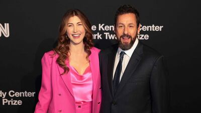 Sandler and his wife Jackie arrive for the 24th Annual Mark Twain Prize for American Humour. AFP