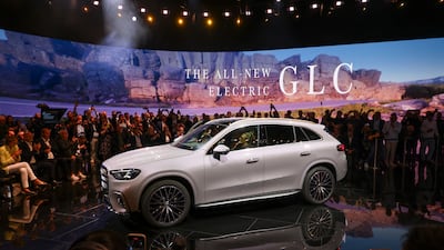 The Mercedes-Benz AG GLC 400 electric vehicle unveiled was also unveiled during the expo in Germany. Bloomberg