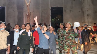 At least 360 emergency personnel and 11 fire engines were sent to the scene. AFP