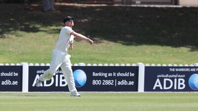 Lancashire's Karl Brown throws the ball in a pre season warm up game. Chris Whiteoak / The National