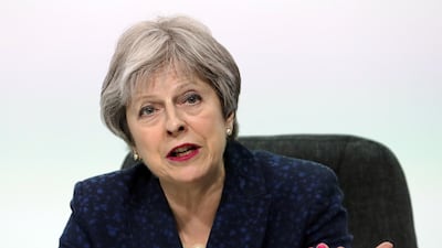British Prime Minister Theresa May at the final press conference of CHOGM 2018. Getty / Dan Kitwood