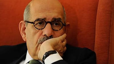 Mohammed ElBaradei, the former IAEA head, during his interview. "I am not a saviour. I can be a leader if I have people behind me. I can't bring about change single-handedly."