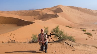 Dr Gary Brown deep in the Empty Quarter during a recent visit. Photo: Dr Gary Brown