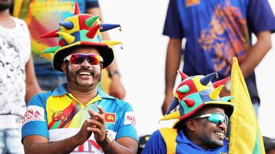 Sri Lankan supporters during the Asia Cup UAE 2018 cricket match between Afghanistan vs Sri Lanka at Sheikh Zayed Cricket Stadium in Abu Dhabi.
